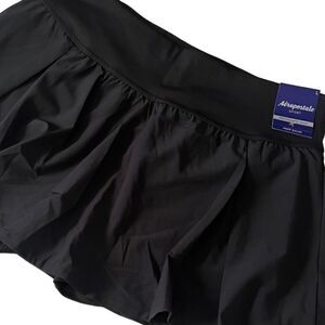 Aeropostale Sport Black Pleated Performance Skort Women's Size L NWT